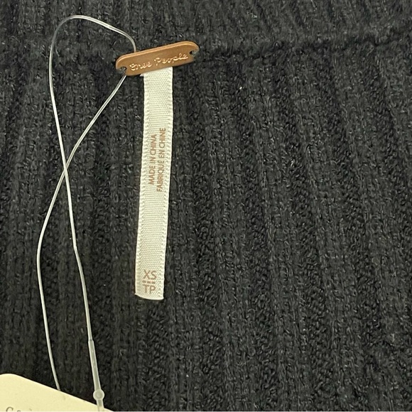 NWT Free People Emmaline Mini Sweater Dress Black Size XS - Picture 6 of 10